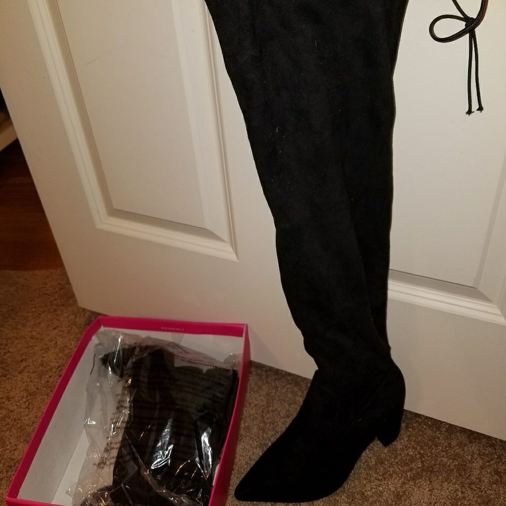 Black over the knee boots